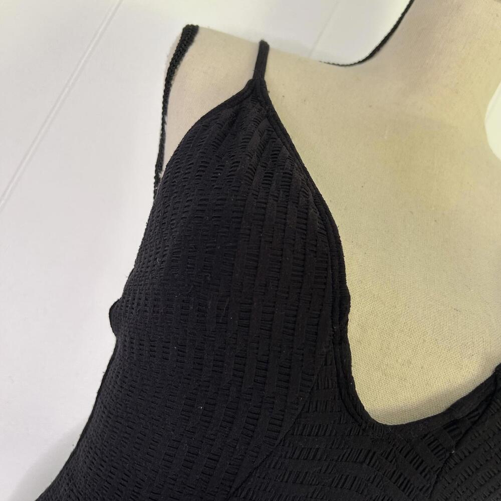 Lucky Brand Black Open Back One-Piece Bathing Suit Women's Medium - Picture 2 of 4